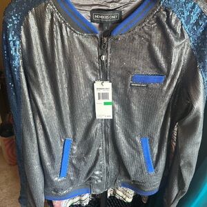 Members Only sequin bomber